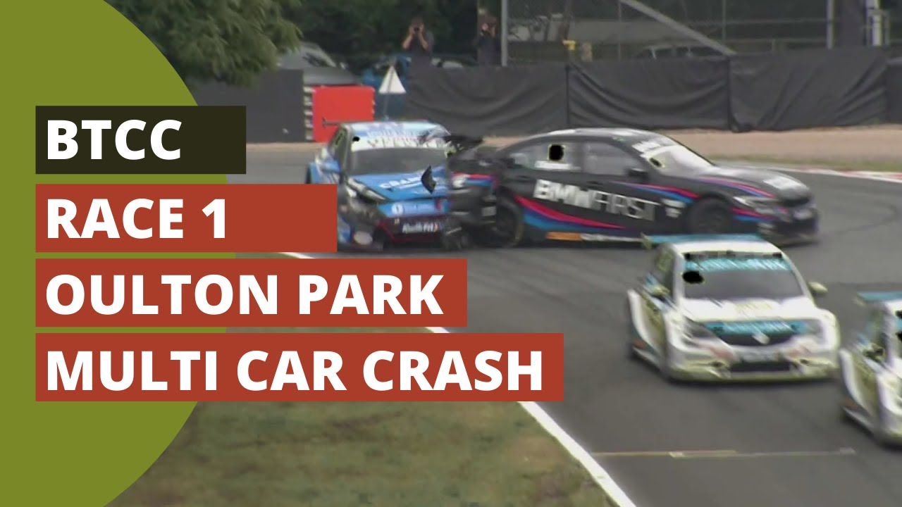 BTCC Race 1 Oulton Park Multi car crash