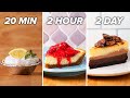 20-Minute Vs. 2-Hour Vs. 2-Day Cheesecake • Tasty