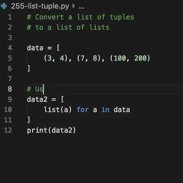 Converting a list of tuples to the list of list can be done using list ...