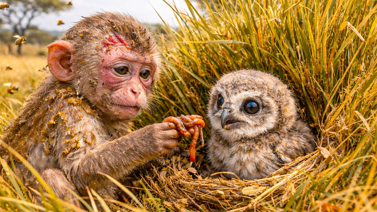 Baby Monkey vs Angry Bees — The Ending Will Shock You | Wildlife Rescue Documentary 🐝 