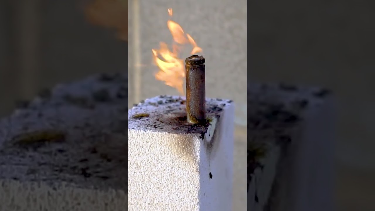 Don’t do this with Lithium Batteries…#shorts