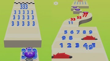 Numbers Master Run & Merge 3D - High Score in Math Gameplay - All Levels Android iOS Games