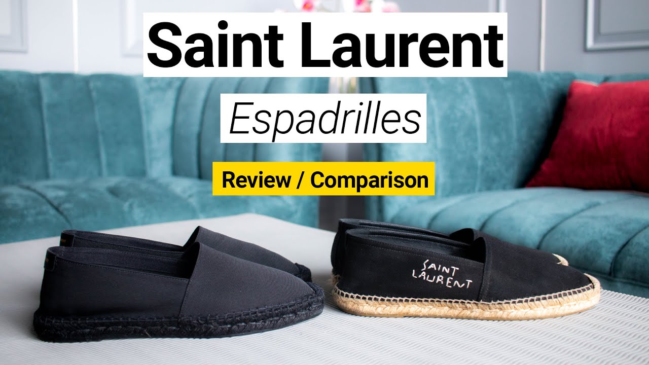 Saint Laurent Men's Logo-Stitched Canvas Espadrilles