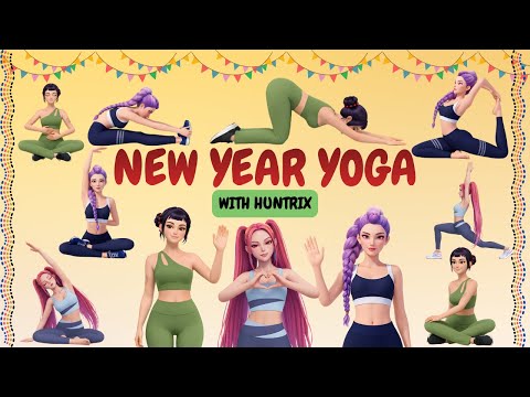 New Year Yoga for Kids | KPop Demon Hunters | Yoga with Huntrix