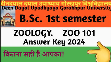 BSc 1st sem Zoology 2024 ans # 2024 Zoo 101 answer #Basic of zoology #DDU Gkp 2024 ans