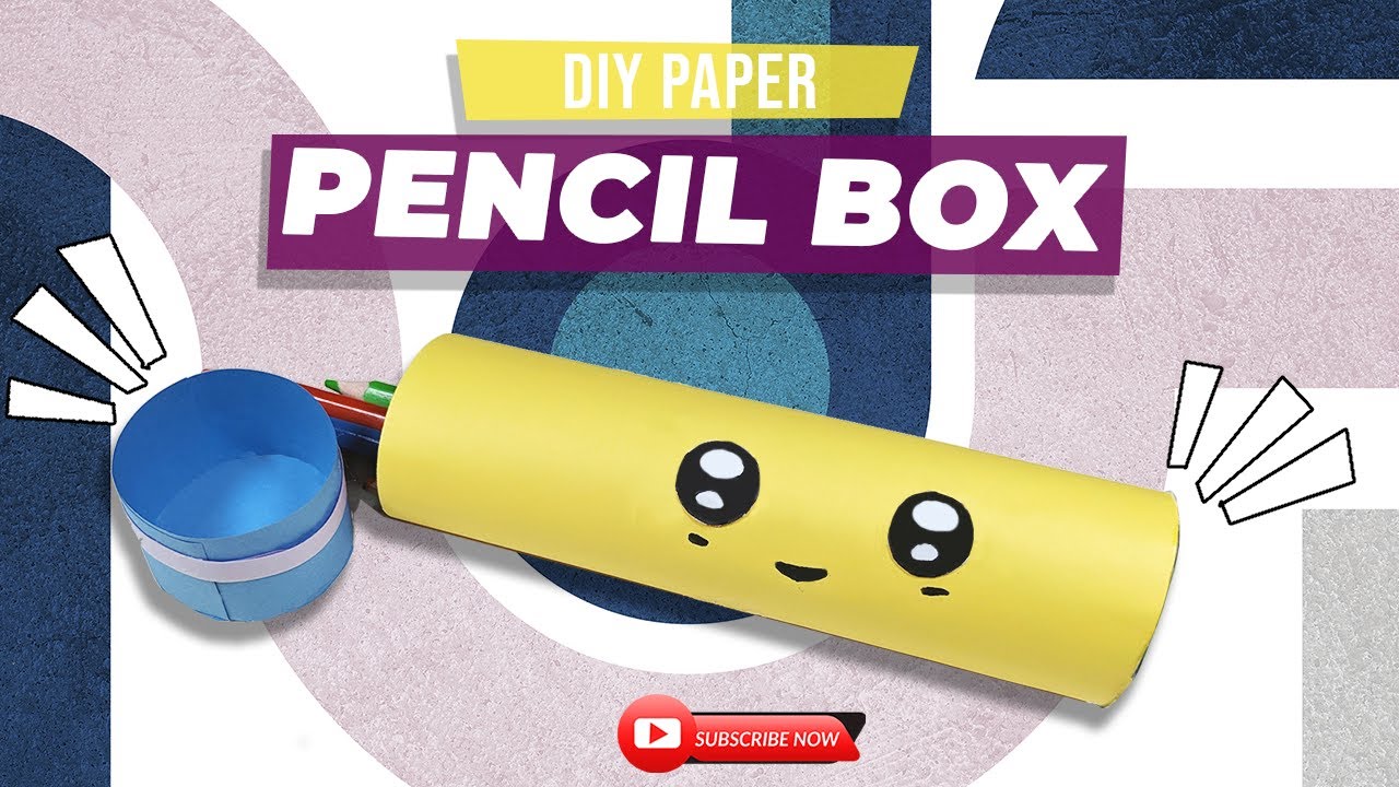 Cute pencil box idea | Easy colors box Diy #paperart - YouTube