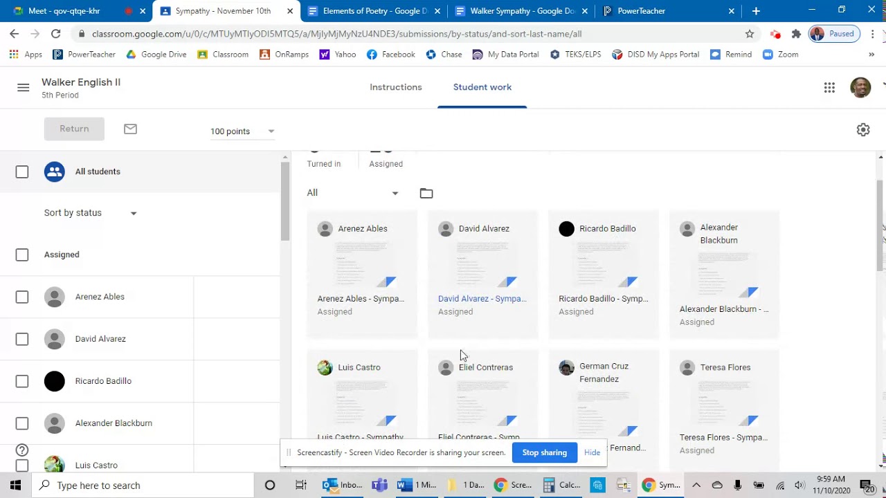 Progress Monitoring in Google Classroom #2