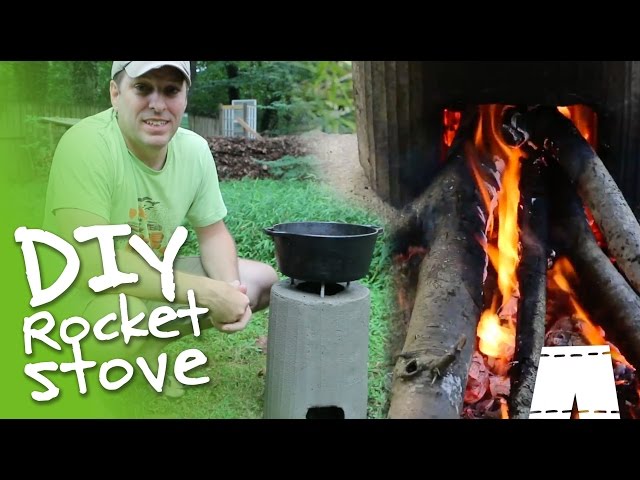 How To Make A DIY Concrete Rocket Stove - YouTube