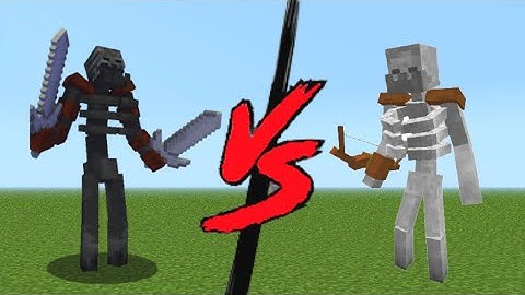 MUTANT WITHER SKELETON vs MUTANT SKELETON in Minecraft Mob Battle