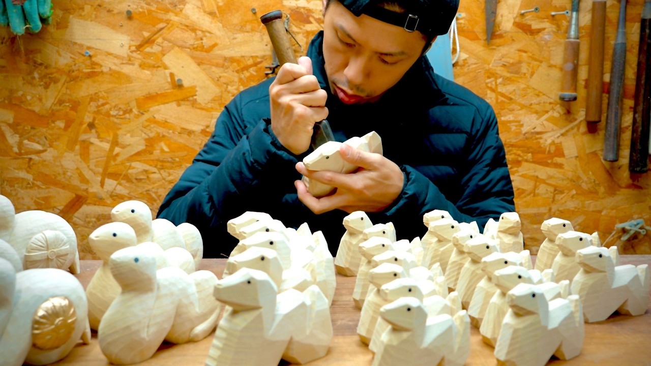 2025年の干支（巳）を木彫りで作る【彫刻】