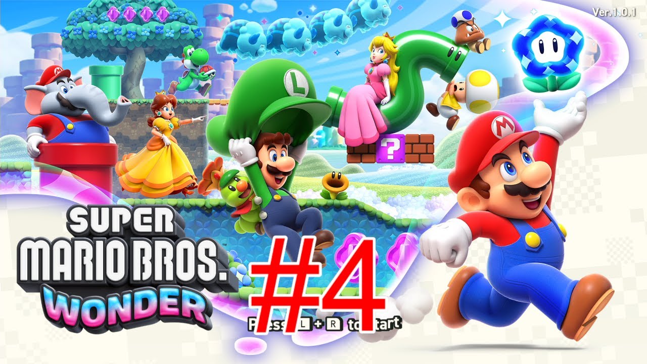 スーパーマリオワンダー #4】第4ワールドヒデリー砂漠越えだー