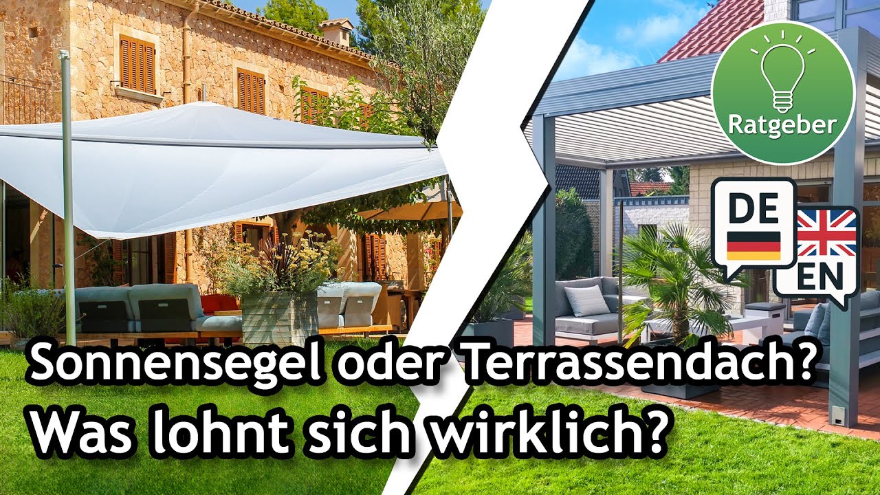 Sonnensegel oder Terrassendach: Der große Vergleich in 8 Kategorien | FAQ ☀️ Pina