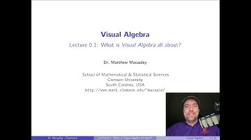 Visual Algebra Lecture 0.1: What is Visual Algebra all about?