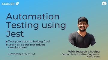 Expert Session : Automation Testing Using Jest