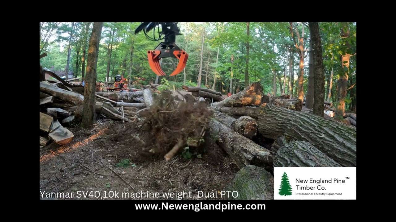 KSX38 Fixed Rotator Grapple on Yanmar SV40