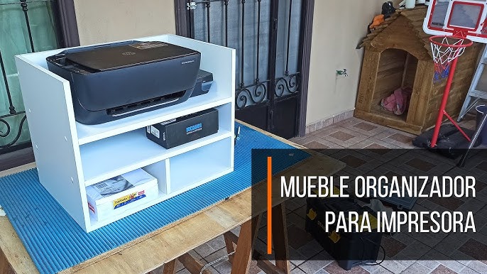 ✓ Como hacer un mueble organizador para impresora y sus consumibles  🔥PLANOS GRATIS 🔥 