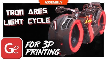 TRON Ares Light Cycle 3D Printer Files | Assembly by Gambody