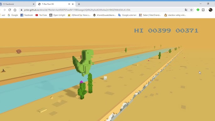 Jogo do Dinossauro do Google Chrome (Gameplay) 