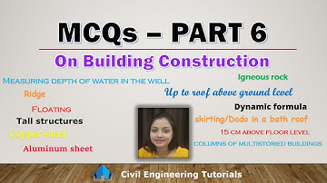 MCQs On Building Construction | MCQ PART 6 | Civil Engineering | UPSC AE, GATE, SSC JE