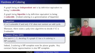 Graph Theory 1-4: Coloring and Brooks