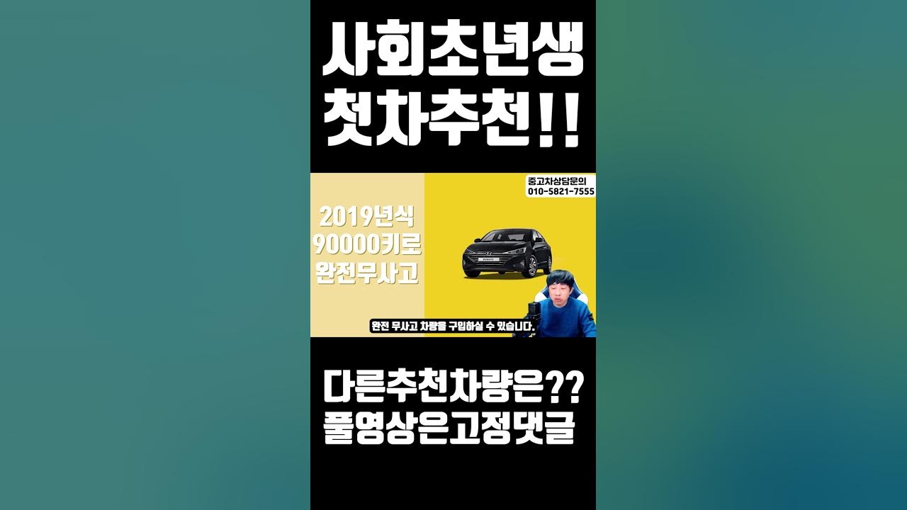 사회초년생 첫차추천 