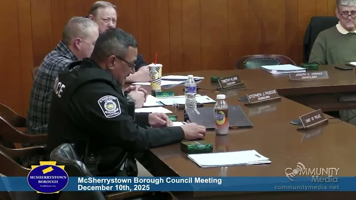 McSherrystown Borough Council Meeting - 12/10/2025