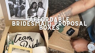Affordable DIY Bridesmaid Proposal Boxes| Hobby Lobby, Amazon, & Dollar Tree Haul