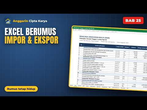 Bab 25 – Impor dan ekspor Excel | Tutorial Anggarin Cipta Karya (AHSP 2026)