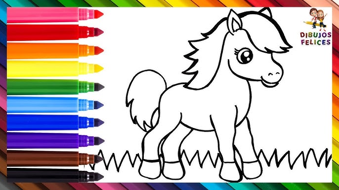 Cómo Dibujar Un Caballo 🐴 Dibuja y Colorea Una Linda Caballo 🐎🌈 Dibujos Para Niños - YouTube c-mo-dibujar-un-caballo-dibuja-y-colorea-una-linda-caballo-dibujos-para-ni-os-youtube