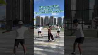 Three generations of a family go viral for skateboarding together