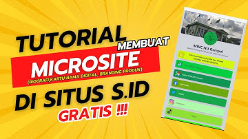 Microsite Tutorial | Cara membuat Microsite di Situs s.id Gratis