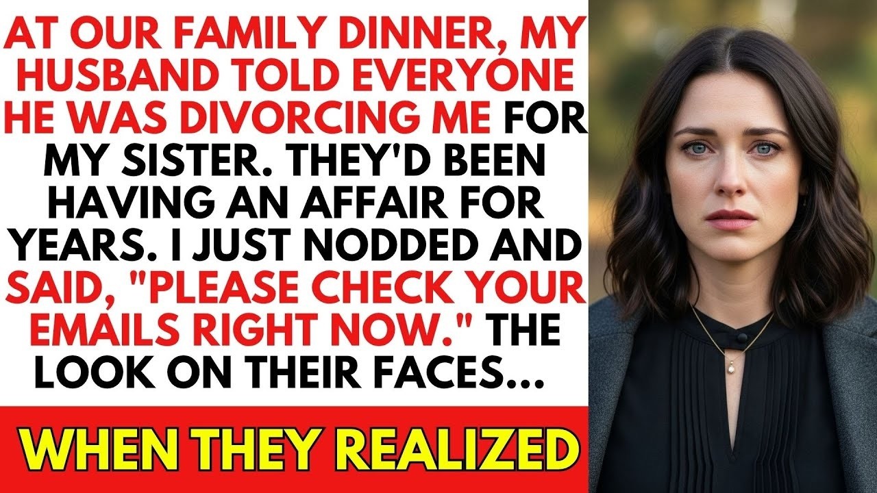 Husband Announced He Was Leaving Me For My Sister At Family Dinner; But I Had Already...