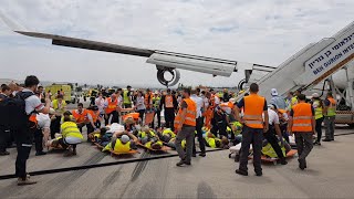 Drill at Ben Gurion Airport Simulates Mass-casualty Plane Crash