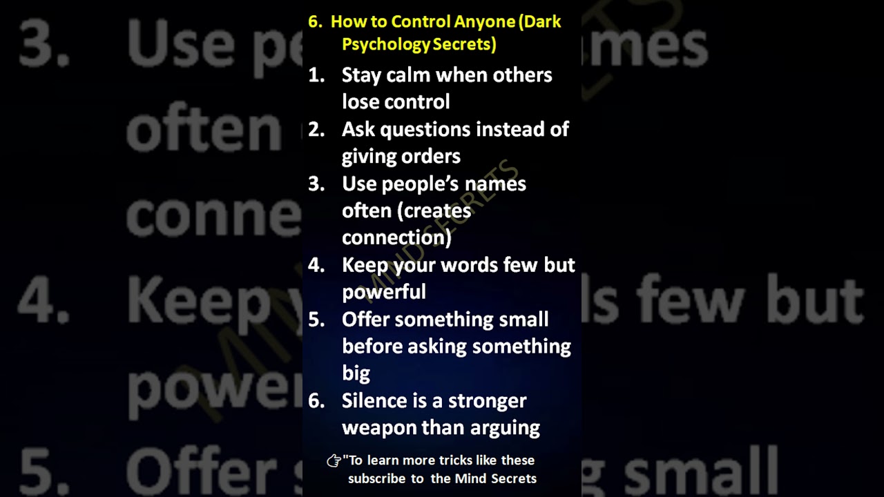 MIND SECRETS | Dark Psychology, Manipulation & Human Behavior