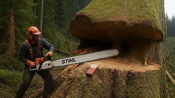 Mastering the Art of Felling Giant Trees: A Lumberjack