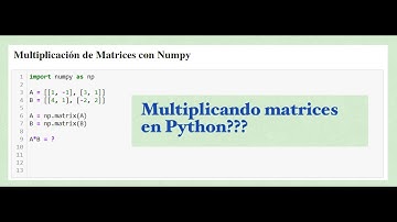 Multiplicación de matrices en Python