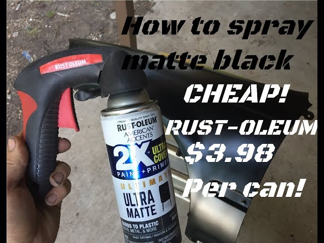 Detailed how to- Spray painting matte black & making it look good