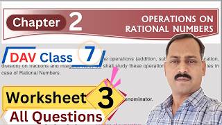 DAV class 7 maths chapter 2 worksheet 3