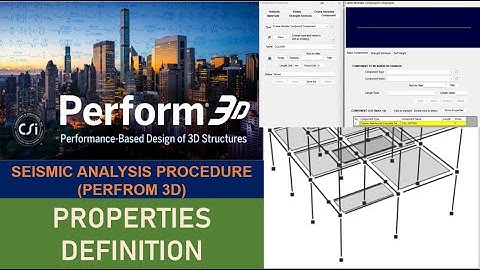 5. An Introduction to Perform 3D - Definition of Structural Components