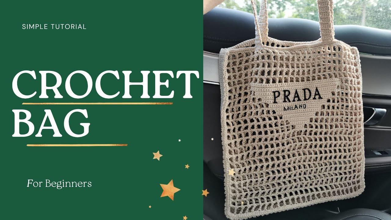 Series 15]Crochet Bag Tutorial - How to make prada triangle hollow woven bag  for Beginners 