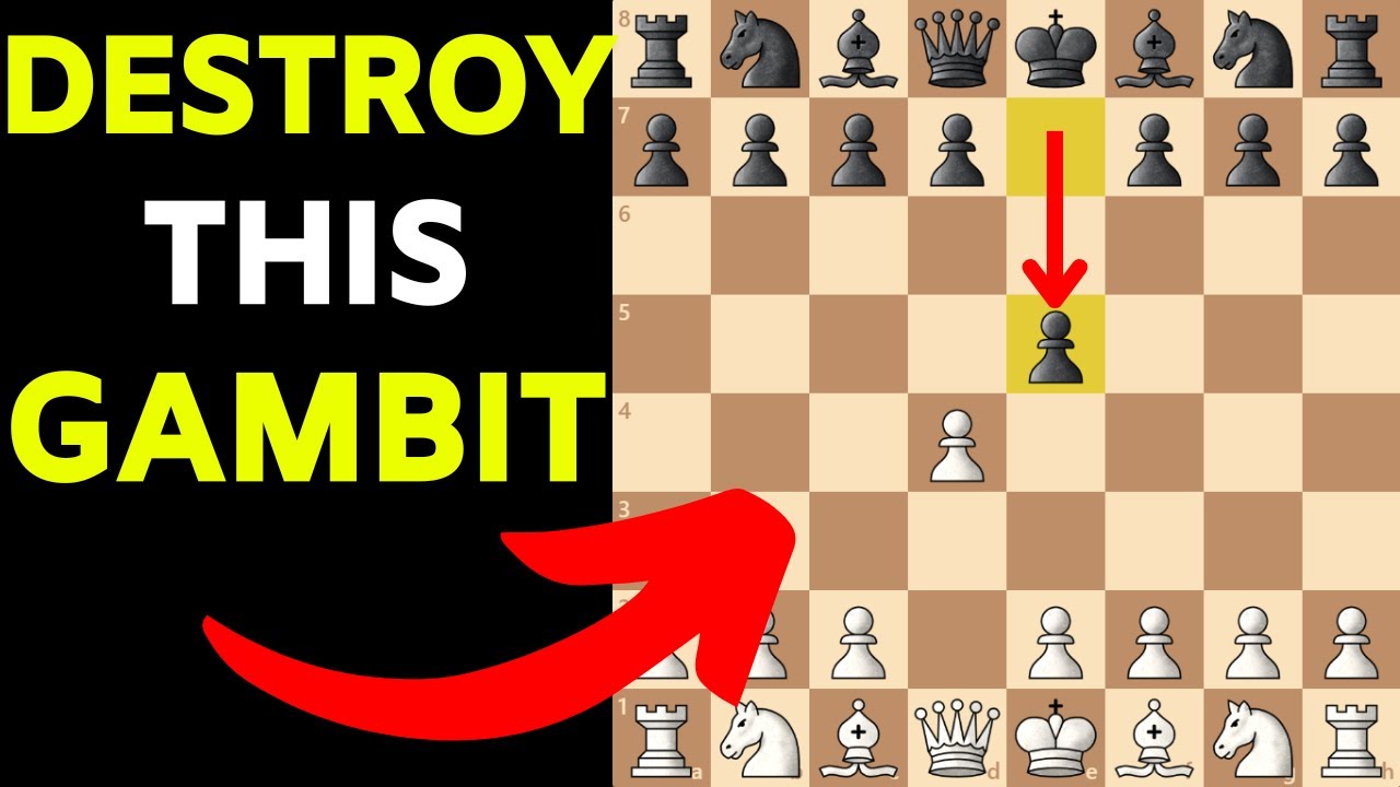 Trapping whites queen with Englunds gambit chess opening.