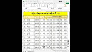 របៀបដាក់ក្បាលតារាងគ្រប់សន្លឹកលើ Excel! #កុំព្យូទ័ររដ្ឋបាល #camtech #ចែករំលែក #ms_excel ##Excelព្រីន