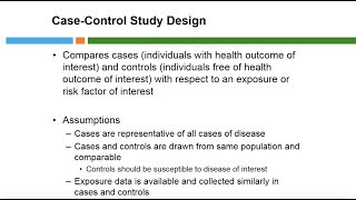 Part 6/6 - Epidemiologic Study Designs - Case-Control Study Design by Patrick H. Ryan, PhD, MS