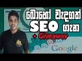 What Is SEO ? E-Money | Website Visitors | All About SEO in Sinhala +GIVEAWAY
