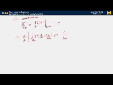 12.04. Euler Lagrange equations corresponding to the free energy functional