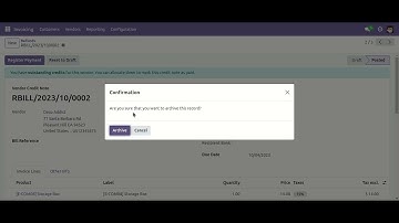 Invoice Archive / Unarchive Records Odoo