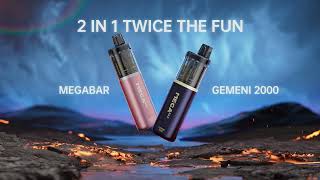 MEGABAR GEMENI 2000: 1 Device 2 Flavors, Infinite Flavor Combos!