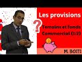 Les provisions les immobilisations non amortissables  partie 1 sur 2