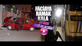 Otomobil İle Direğe Vurup Kaçtı