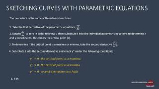 MAXIMA MINIMA IN PARAMETRIC EQUATIONS:  EXAMPLE 1